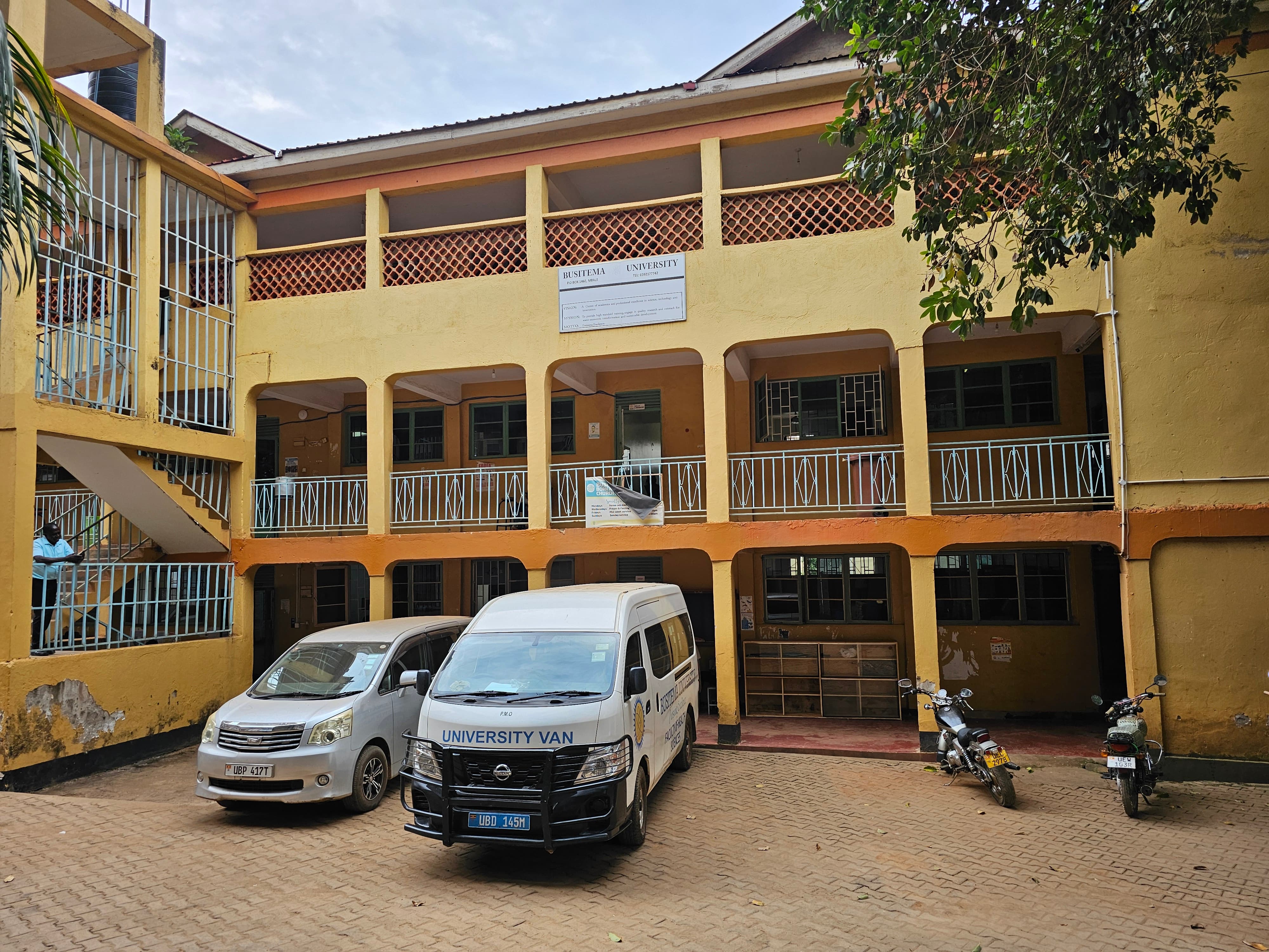 The North Bukedi Building, where the Faculty of Health Sciences Library, Mbale Branch, was previously located on the ground floor before relocating to the new complex within Mbale Regional Referral Hospital.