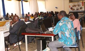 Participants from across the Busitema community including students, farmers, lecturers, researchers, library staff, engage collectively during the Open Access Week celebrations at the Faculty of Engineering Library on 20th October 2025.