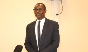 Busitema University Librarian, Dr. Fredrick Kiwuwa Lugya, engages participants with an introduction to Open Access Week and its importance during the celebrations held on 20th October 2025.