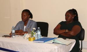 Busitema University Library staff attentively listening to participants during the International Open Access Week celebrations at the Faculty of Engineering Library on 20th October 2025.