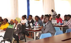 Participants from across the Busitema community including students, farmers, lecturers, researchers, library staff, engage collectively during the Open Access Week celebrations at the Faculty of Engineering Library on 20th October 2025
